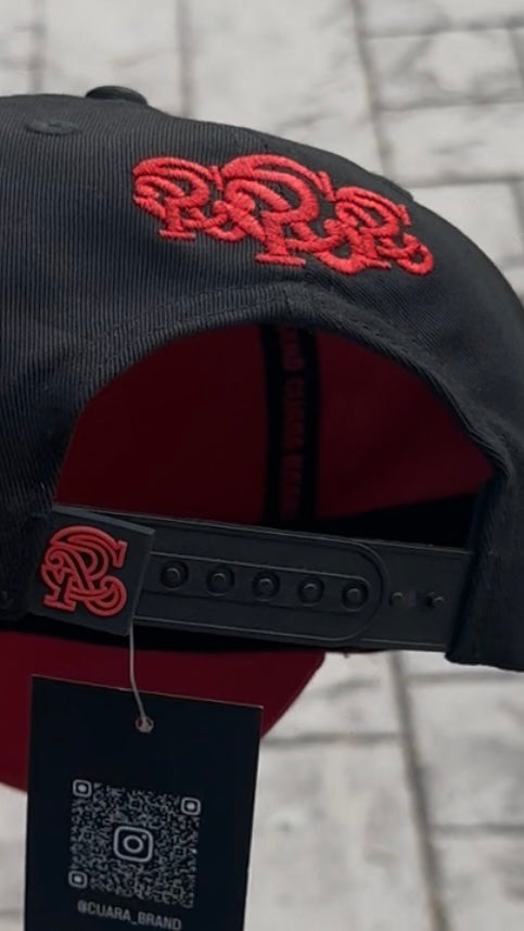 CUARA BRAND Black and Red Aces hat
