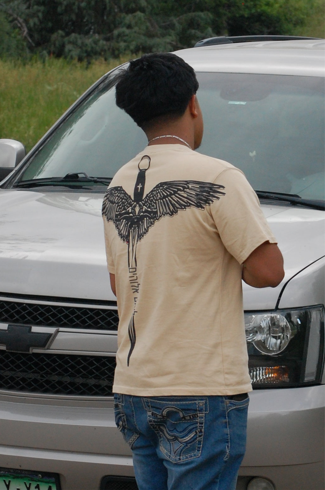 WARRIOR OF GOD! TAN OVERSIZE T