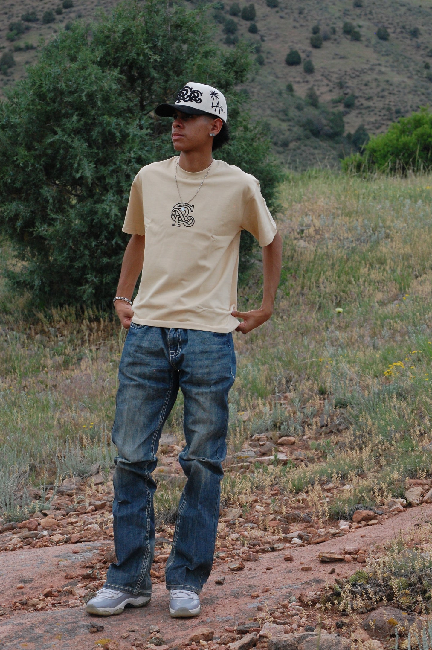 WARRIOR OF GOD! TAN OVERSIZE T