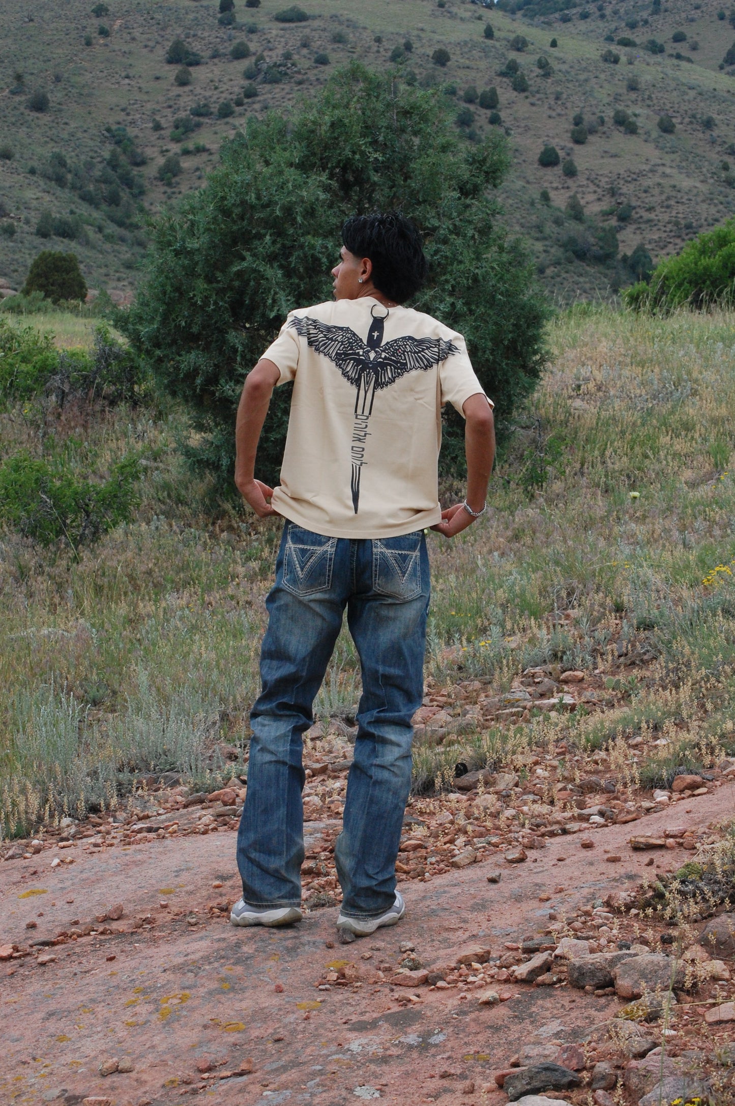 WARRIOR OF GOD! TAN OVERSIZE T