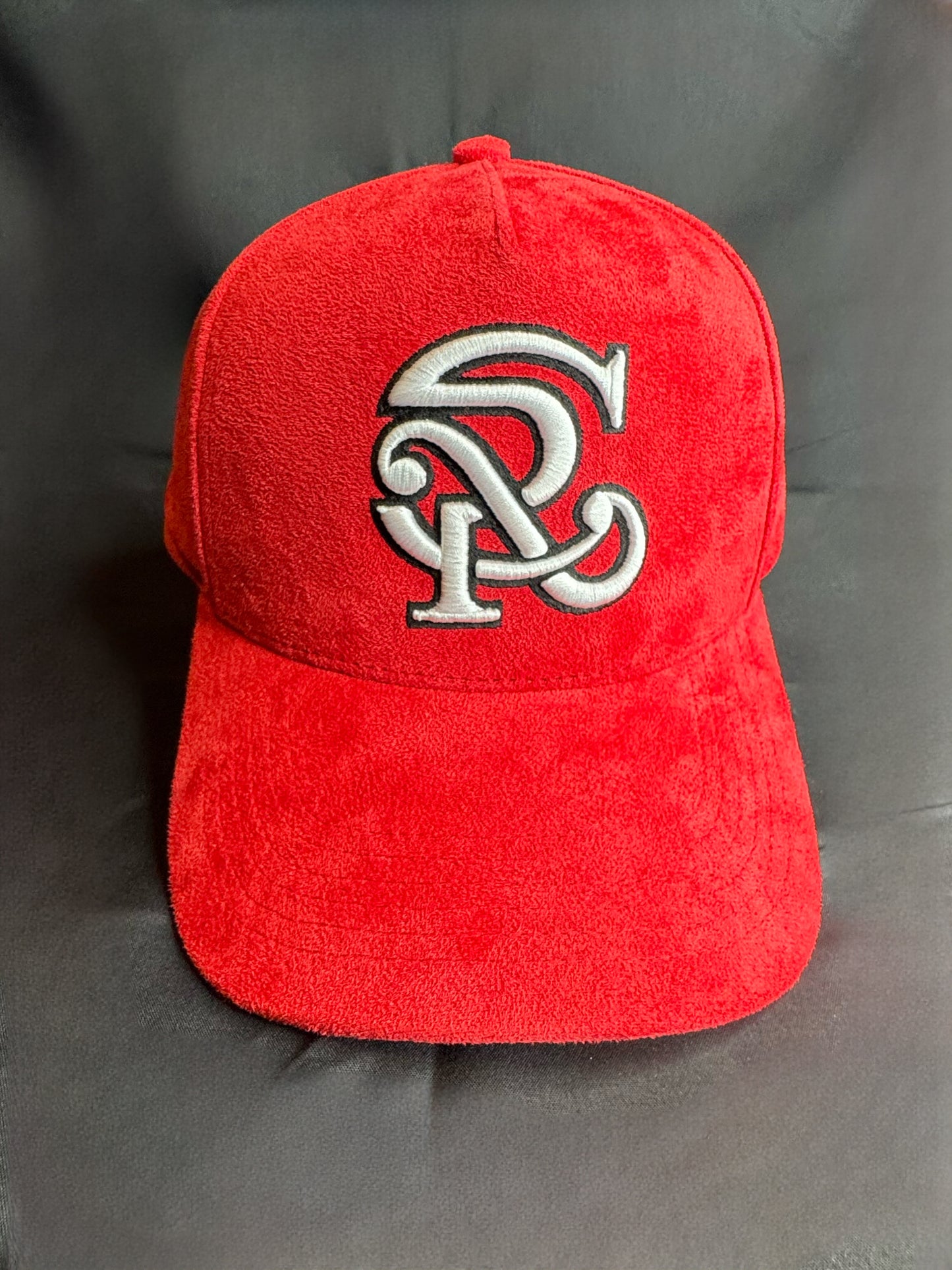 “WARRIOR OF GOD” Red Suede Snapback
