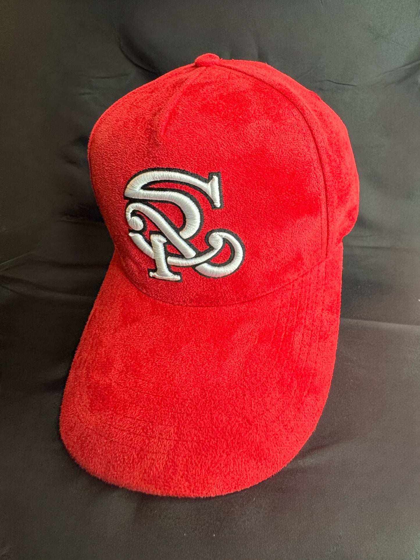 “WARRIOR OF GOD” Red Suede Snapback