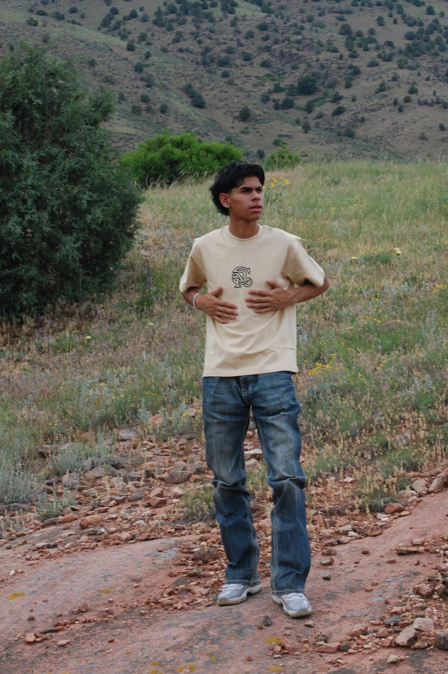 WARRIOR OF GOD! TAN OVERSIZE T